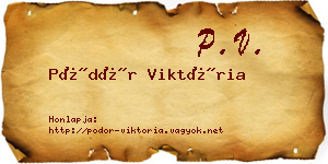 Pödör Viktória névjegykártya